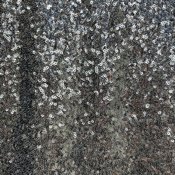 Turquoise Haven Silver Gray Sequined Mini Skirt - Picture 2 of 5